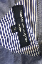 二子玉)コムデギャルソン オム COMME des GARCONS HOMME 半袖切替ボタンダウンシャツ HQ-B043 ブルー S_画像8