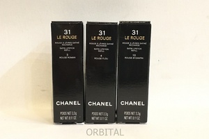  two . sphere )CHANEL Chanel unused tiger nte Anne ru rouge ( refill ) 3 point set sum total regular price 34,650 jpy NO.3.4.10 lipstick 