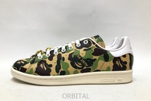 経堂)24SS 未使用 アディダス スタンスミス ベイプ adidas STAN SMITH BAPE IG8949 ABC カモ 定価￥25,300- 27cm_画像3