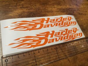 【送料無料!!】Harley-Davidson ステッカー オレンジ ハーレーダビッドソン