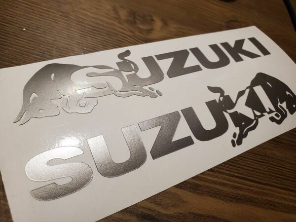 【送料無料!!】SUZUKI RedBull ステッカー デカール スズキ レットブル シルバー