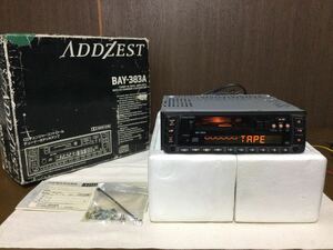 GW直前10％値引き ビンテージ ADDZEST アゼスト カセットデッキ　BAY-383A　新品未使用？長期保管品　簡易動作確認　JUNK