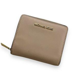 MICHAEL KORS マイケルコース 二つ折り財布 ラウンドファスナー コンパクトウォレット ミニウォレット ミニ財布 コンパクト財布 ピンク 533