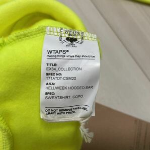 WTAPS17SS HELLWEEK HOODED：SAR イエロー YELLOW 希少Sサイズ パーカー の画像8