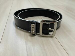 WTAPS10SS BELT.FIELD.LTHR ネイビー NAVY カウレザー