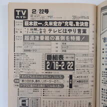 TVガイド 1985年2月22日号／表紙・インタビュー◎古手川祐子 中森明菜 萩本欽一 久米宏 米山善吉 TVはやり言葉 ライオン新スマイルCM_画像5