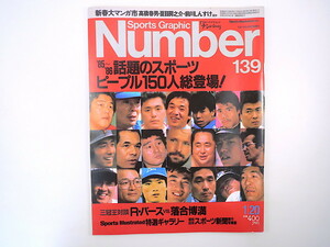 Number 1986年1月20日号「話題のスポーツピープル150人総登場！」対談◎バース・落合博満／衣笠祥雄・新井規矩雄 傑作写真 阪神 ナンバー