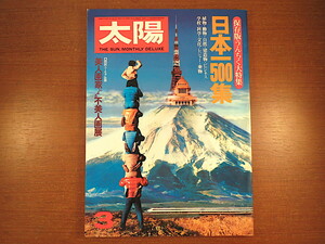 太陽 1981年3月号「日本一500集」ベストテン一覧表 うんちく面白番付 ケチの日本一 美人画家による不美人画展 安岡章太郎