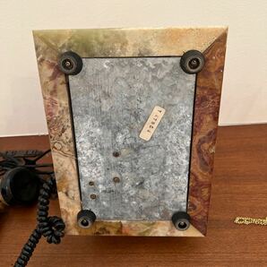 ヴィンテージ ダイヤル式 電話機 電話 インテリア 大理石 の画像9