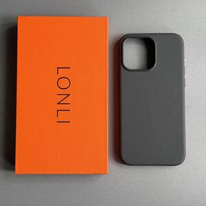 LONLI Classic レザーケース iPhone 15 Pro Max - Italian Nappa Leather with Magsafe - gray