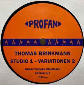 Thomas Brinkmann / Studio 1 / Variationen 2 ケルンの音響ミニマル業師トーマス・ブリンクマンによるSTUDIO 1再構築作。PROFAN名作!