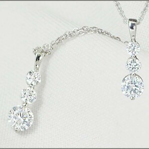 【輝き】大人気!! 1.65ct トリロジー ダイヤモンド ネックレス Rタイプ 【高級仕上げ 限定入荷商品 pt 1-1212の画像1