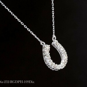 【華】ダイヤモンド ネックレス 上質 馬蹄 0.20ct プラチナ製品 国内生産 限定 3322の画像3