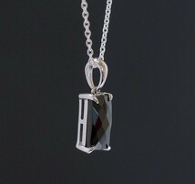 高品質 輝きのミラーカット ブラック ダイヤモンド ネックレス(18K/刻印有 SV925 K14 4444_画像3