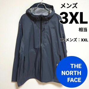 ノースフェイス　メンズジャケット　3XL相当　軽量　薄手　防水　新品　グレー　THE NORTH FACE