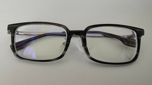 JINS　眼鏡　メガネフレーム　美品　コンビネーションアセテート　ブラックデミ　メンズ　メタル