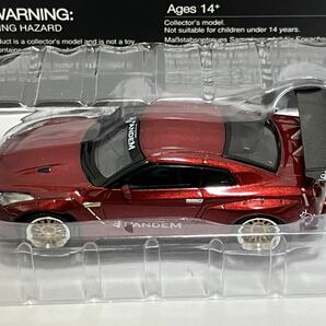 箱付き美品!! MINIGT Pandem Nissan GT-R R35 日産 パンデム Lava Red 赤 GTウイング 右ハンドル Stance ワイドボディ カスタム 深リムの画像3