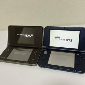 **1 jpy start ** free shipping ** Nintendo DSi LL × New Nintendo 3DS LL 2 piece body 