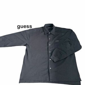 guess ゲス　ロングYシャツ　ワンポイント　ブラック　S メンズ　春、秋、冬　ITNS-56