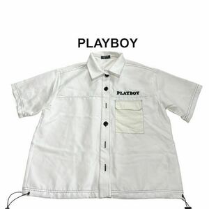 PLAYBOY プレイボーイ トップス ホワイト S 夏 メンズ ITNS-70