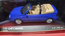 ミニチャンプス　1/43 VW Golf Cabriolet 1999 ブルー_画像2