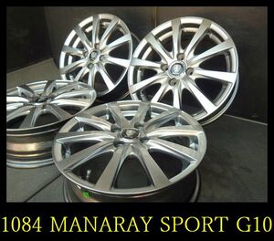 【1084】T8004114◆MANARAY SPORT G10◆15x5J 4穴 PCD100 +40◆4本◆タフト ハスラー など