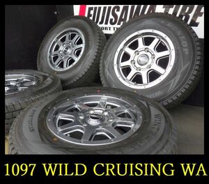 ホ冬【1097】T050414●WILD CRUISING WA●15x6J 6穴 PCD139.7 +33●2022年製 DUNLOP SV01 195/80R15 107/105●4本●ハイエースなど