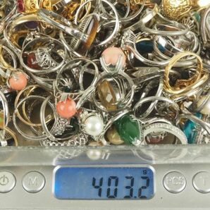 指輪 大量セット まとめて 約400g リング 珊瑚 真珠 色石色々 SILVER 925 等 01 シルバーの画像10