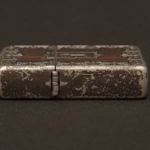 中古 ZIPPO 象嵌 木工象嵌 Antique 2面加工 2010年製の画像6