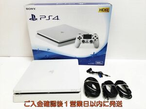 【1円】PS4 本体 セット CUH-2100A ホワイト 500GB ゲーム機本体 SONY 初期化/動作確認済 プレステ4 K04-053yk/G4