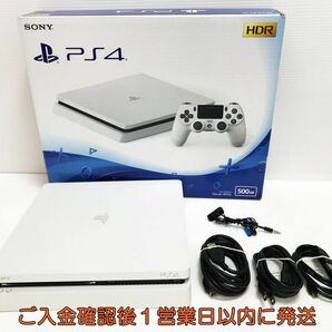 【1円】PS4 本体 セット CUH-2100A ホワイト 500GB ゲーム機本体 SONY 初期化/動作確認済 プレステ4 K04-053yk/G4の画像1