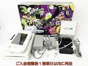 【1円】任天堂 WiiU 本体 スプラトゥーンセット 32GB ホワイト ニンテンドーWii U 未検品ジャンク amiiboなし DC07-874jy/G4