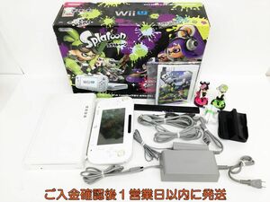 【1円】任天堂 WiiU 本体 スプラトゥーンセット 32GB ホワイト 初期化/動作確認済 amiibo付属 Wii U K07-441os/G4