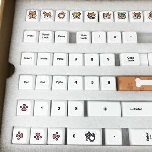 【1円】キーキャップ セット 日本語 柴犬 ホワイト系 メカニカルキーボード用 DC08-451jy/G4の画像4