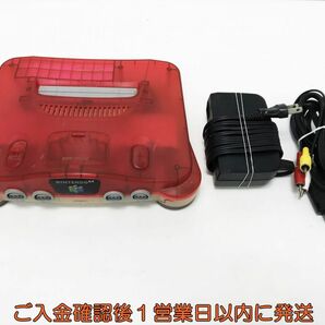 【1円】任天堂 ニンテンドウ64 ニンテンドー64 N64 NUS-001 ゲーム機本体 クリアレッド 未検品ジャンク F08-1595tm/G4の画像1