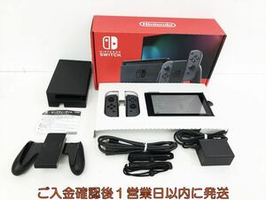 【1円】任天堂 新モデル Nintendo Switch 本体 セット グレー 初期化/動作確認済 スイッチ 画面ヤケ タバコ臭 M05-010kk/G4