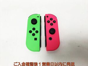 【1円】任天堂 Nintendo Switch Joy-con 左右セット L R ネオングリーン/ネオンピンク 動作確認済 ジョイコン G09-557sy/F3