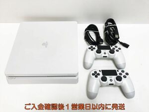 【1円】PS4 本体 セット CUH-2100A ホワイト 500GB ゲーム機本体 SONY 初期化/動作確認済 プレステ4 M04-129yk/G4