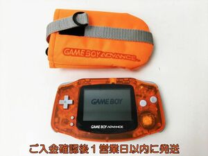 【1円】任天堂 ゲームボーイアドバンス 本体/ポーチ セット クリアオレンジ GAB AGB-001 未検品ジャンク J03-038rm/F3