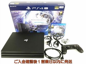 【1円】PS4 Pro 本体/箱 セット CUH-7200A モンスターハンターワールドアイスボーン SONY 初期化/動作確認済み M01-524yy/G4