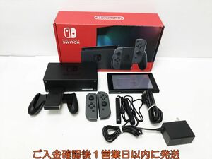 【1円】任天堂 新モデル Nintendo Switch 本体 セット グレー 初期化/動作確認済 ニンテンドー スイッチ 内箱なし 外箱傷有 K03-603os/G4