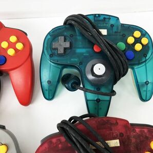 【1円】任天堂 ニンテンドーロクヨン コントローラー まとめ売り セット N64 クリアカラー レッド グレー DC04-059jy/G4の画像3