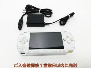 【1円】SONY PlayStation portable 本体 PSP-1000 ホワイト 初期化/動作確認済 バッテリーあり 画面ヤケ K06-023tm/F3