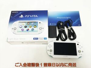 【1円】PSVITA 本体 ライトブルー/ホワイト SONY PlayStation VITA PCH-2000 初期化/動作確認済 画面ヤケあり K02-080yk/F3