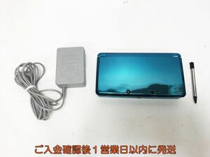 【1円】ニンテンドー3DS 本体 アクアブルー 任天堂 CTR-001 初期化/動作確認済 画面ヤケあり K02-099yk/F3