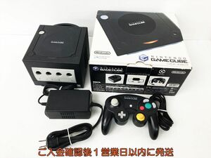 【1円】任天堂 ニンテンドーゲームキューブ 本体 セット ブラック GC 未検品ジャンク DC09-855jy/G4