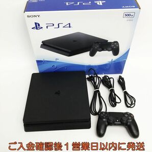 【1円】PS4 本体/箱セット 500GB ブラック SONY PlayStation4 CUH-2000A 初期化/動作確認済 L08-100yy/G4の画像1