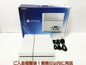 [1 jpy ]PS4 body / box set 500GB white SONY PlayStation4 CUH-1100A the first period ./ operation verification settled inside box crack have PlayStation 4 M02-374os/G4