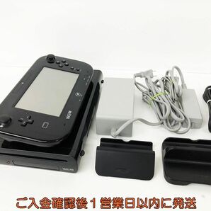 【1円】任天堂 WiiU 本体 セット 32GB ブラック ニンテンドーWii U 動作確認済 DC08-501jy/G4の画像1