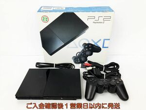 【1円】PS2 本体 セット 薄型 ブラック SONY PlayStation2 SCPH-90000 未検品ジャンク プレステ2 DC08-508jy/G4